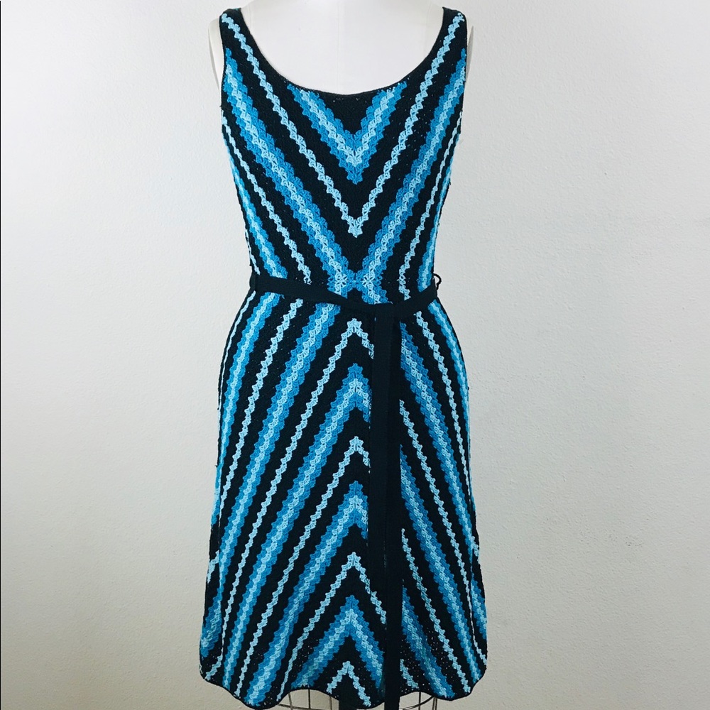 ANTHROPOLOGY BETH BOWLEY Sleeveless Crochet Dress Size L